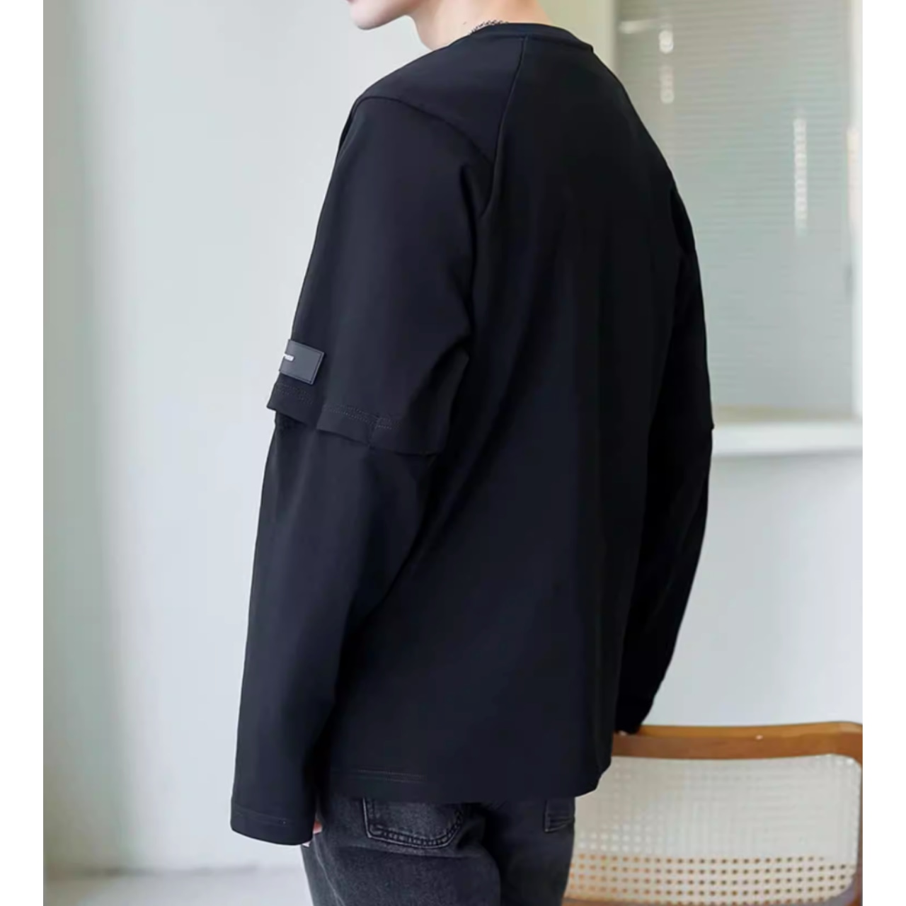 レイヤード風 クルーネックカットソー af0354