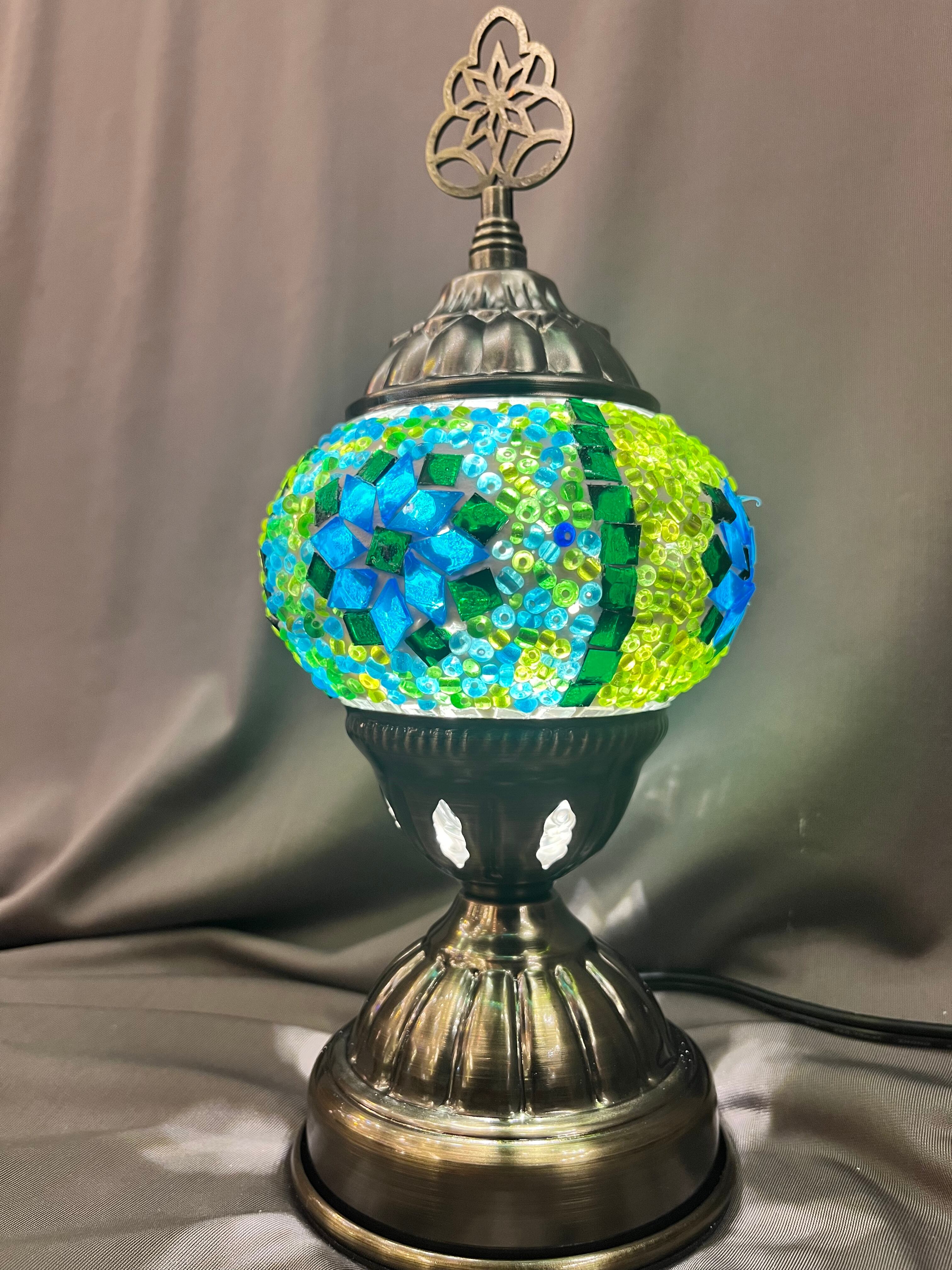 トルコモザイクランプ Sサイズ ブルーグリーン | zakurotokyo