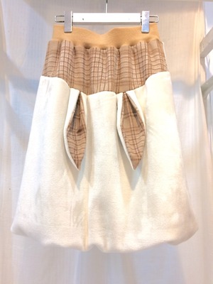 NIGATSU うさバルーンスカート Off beige