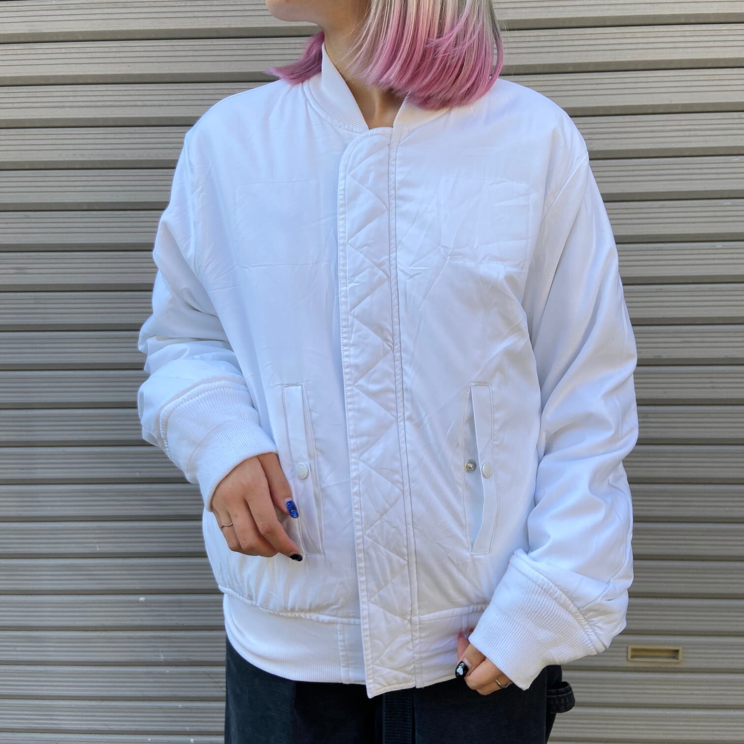 NIKE ナイキ MA-1タイプ リバーシブル 中綿 ブルゾン メンズM 古着 ス