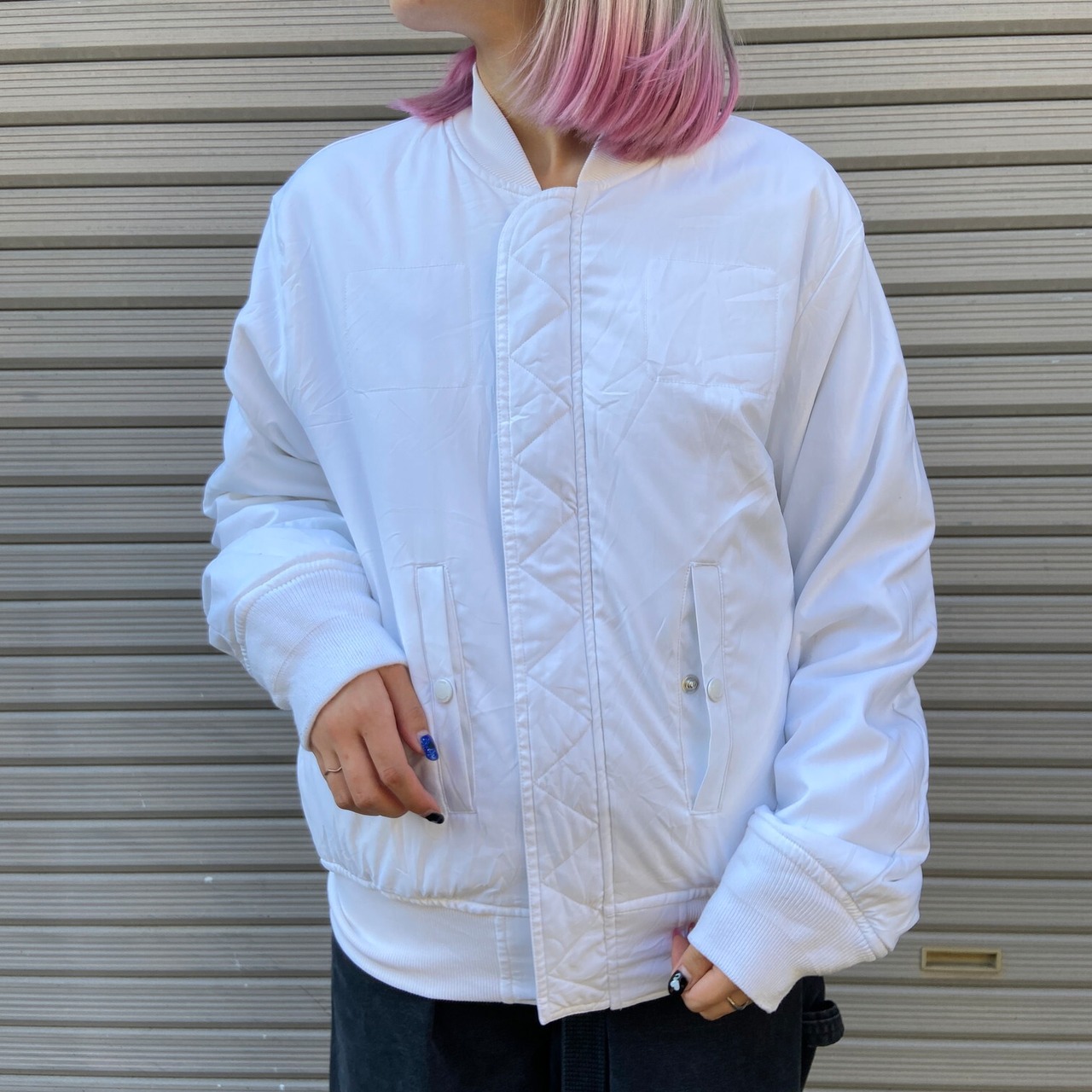 NIKE ナイキ MA-1タイプ リバーシブル 中綿 ブルゾン メンズM 古着 ス 