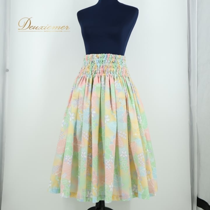 フラダンス用カラフルスカート フラダンス用スカート セット。水色 花