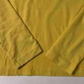 adabat アダバット ボーダー切替 ハーフジップ ストレッチ 長袖ポロシャツ 40/イエロー