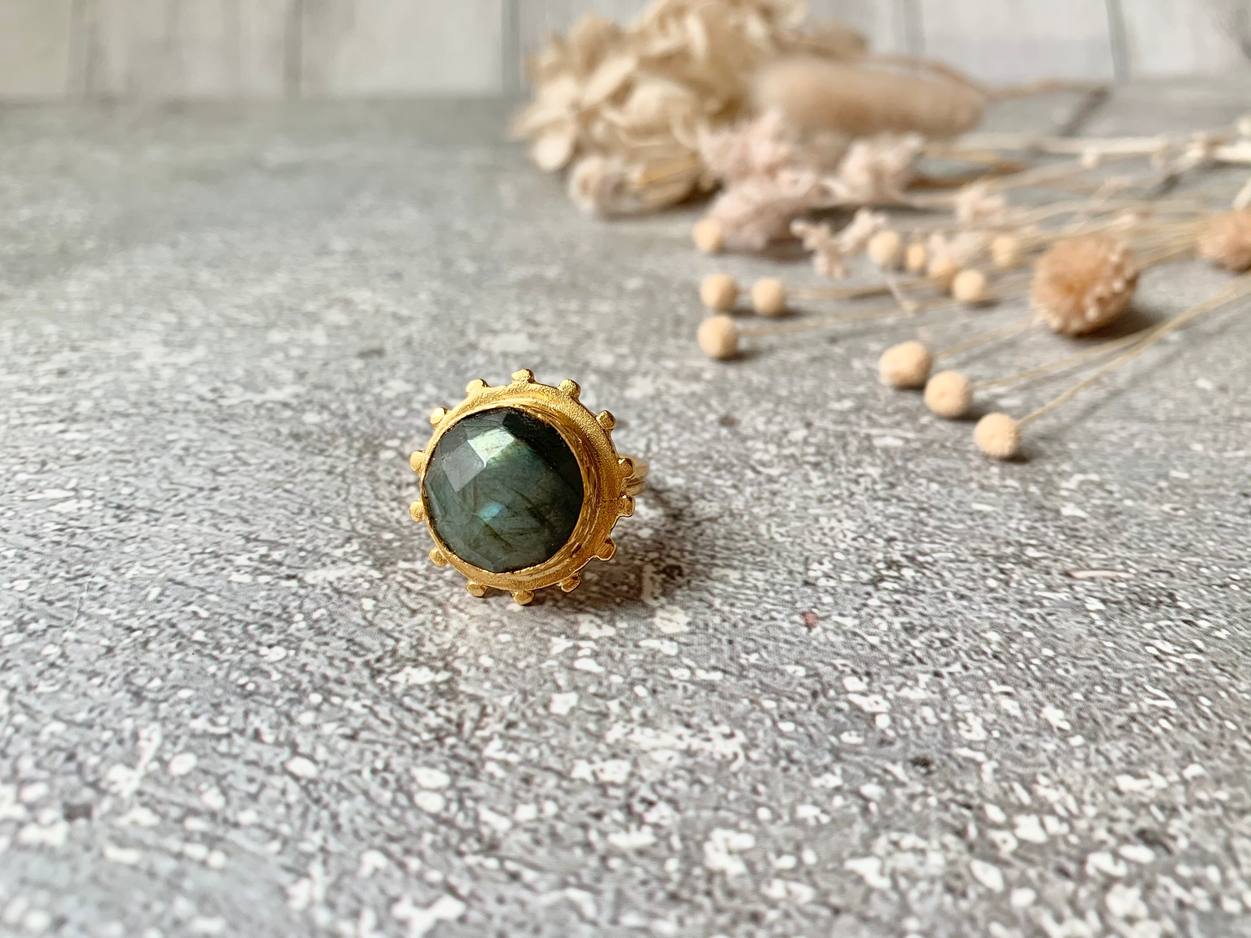 トルコ天然石リング3K