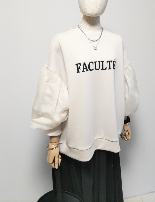 オーガンジースリーブプルオーバー