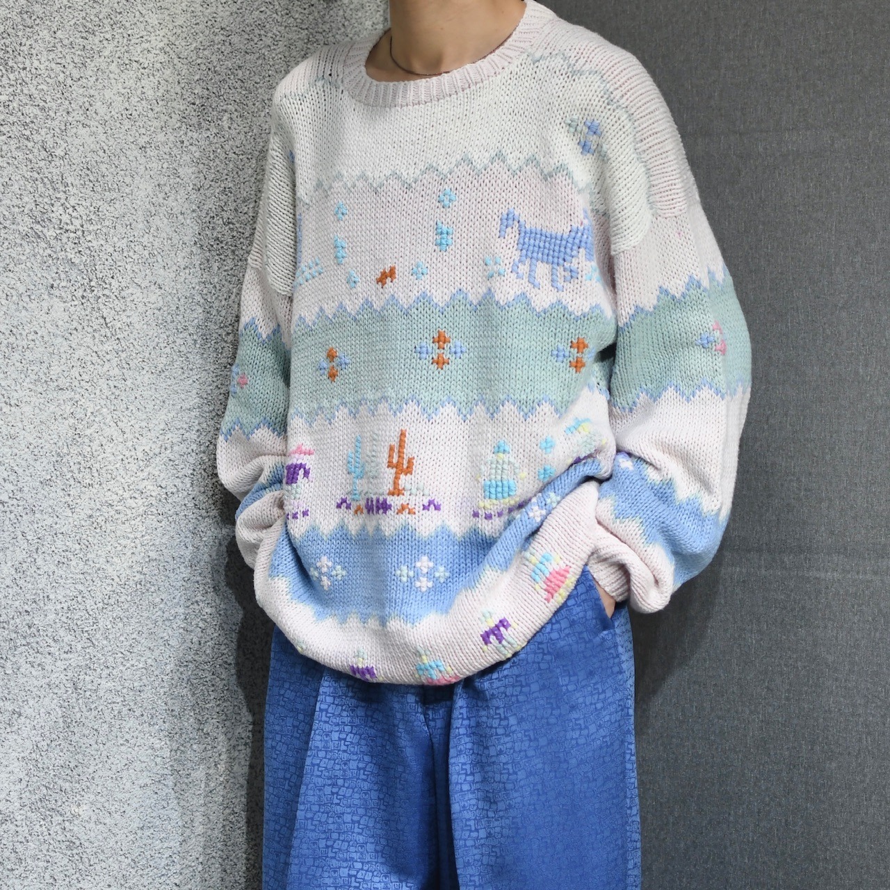 design embroidery southwestern pattern knit