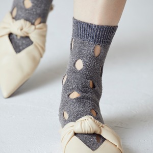 【BANSAN】Hall Mix Knit SOCKS・グレー