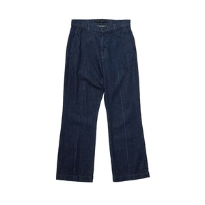 【WOMEN'S】ORGANIC COTTON DENIM SHOECUT PANTS / オーガニックコットンデニムシューカットパンツ (BLUE)