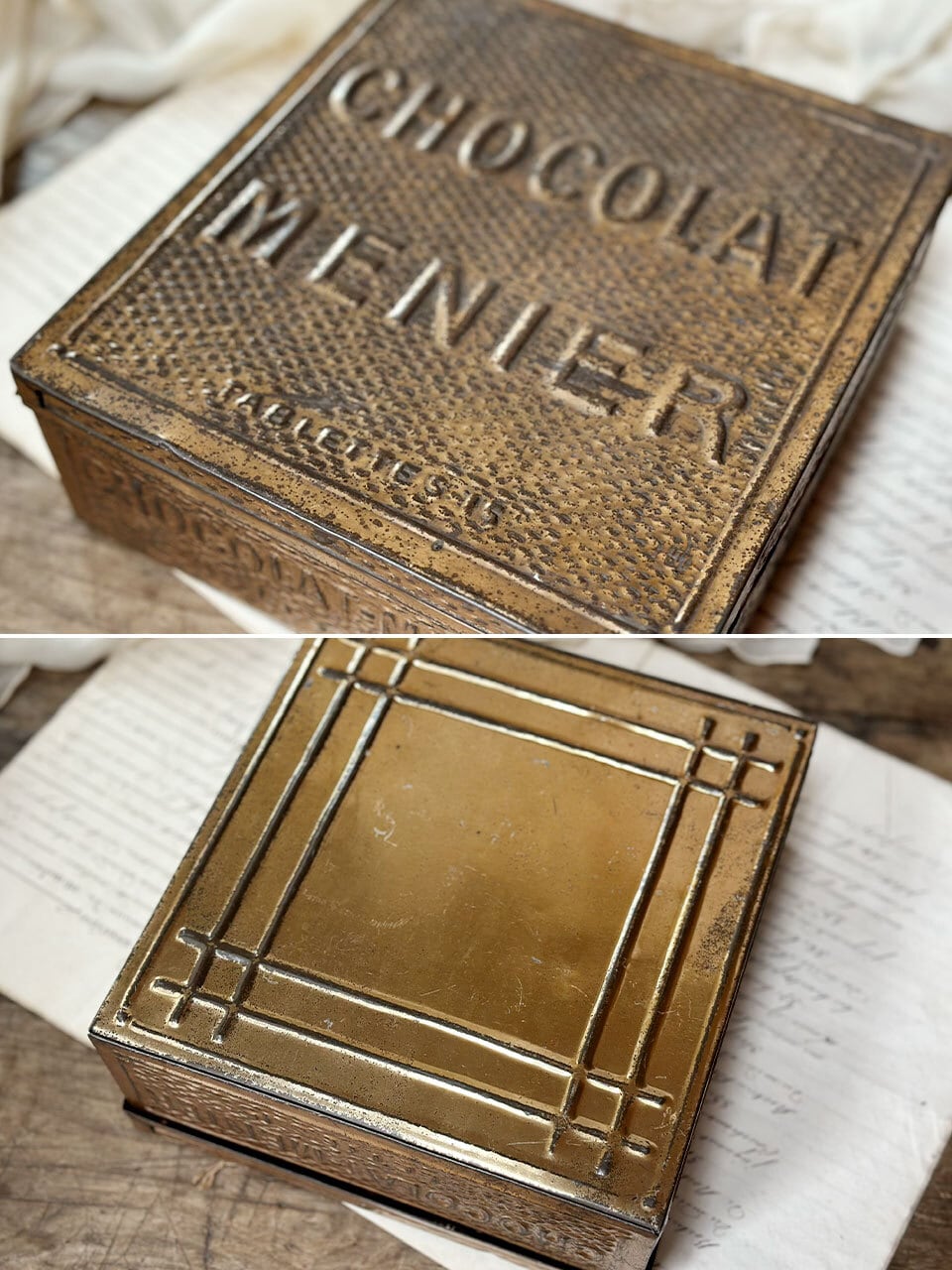 ショコラムニエのTIN缶 CHOCOLAT MENIER | Brocante de La Cocotte