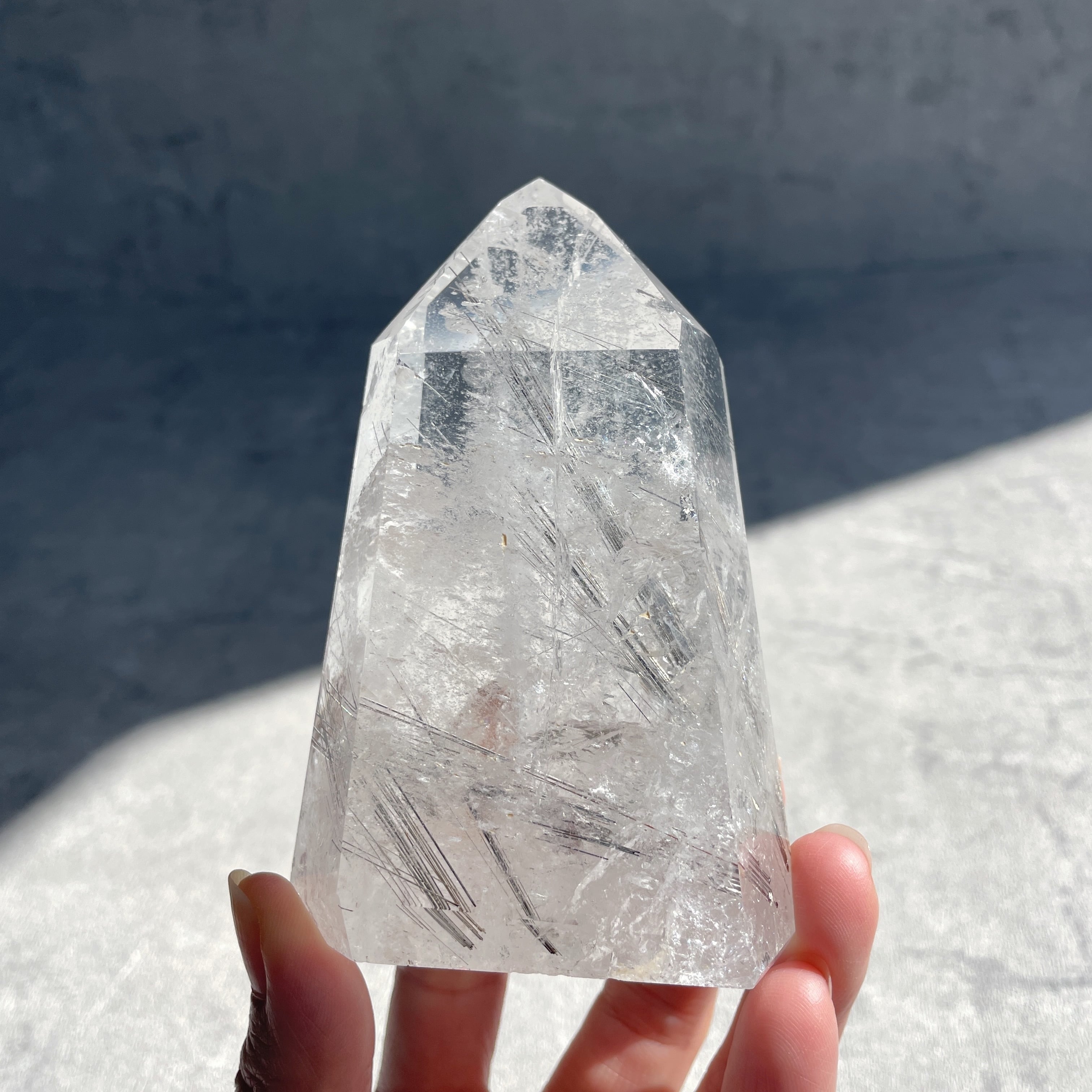 シルバールチルインクォーツ タワー型09◇Rutile in Quartz◇ルチル