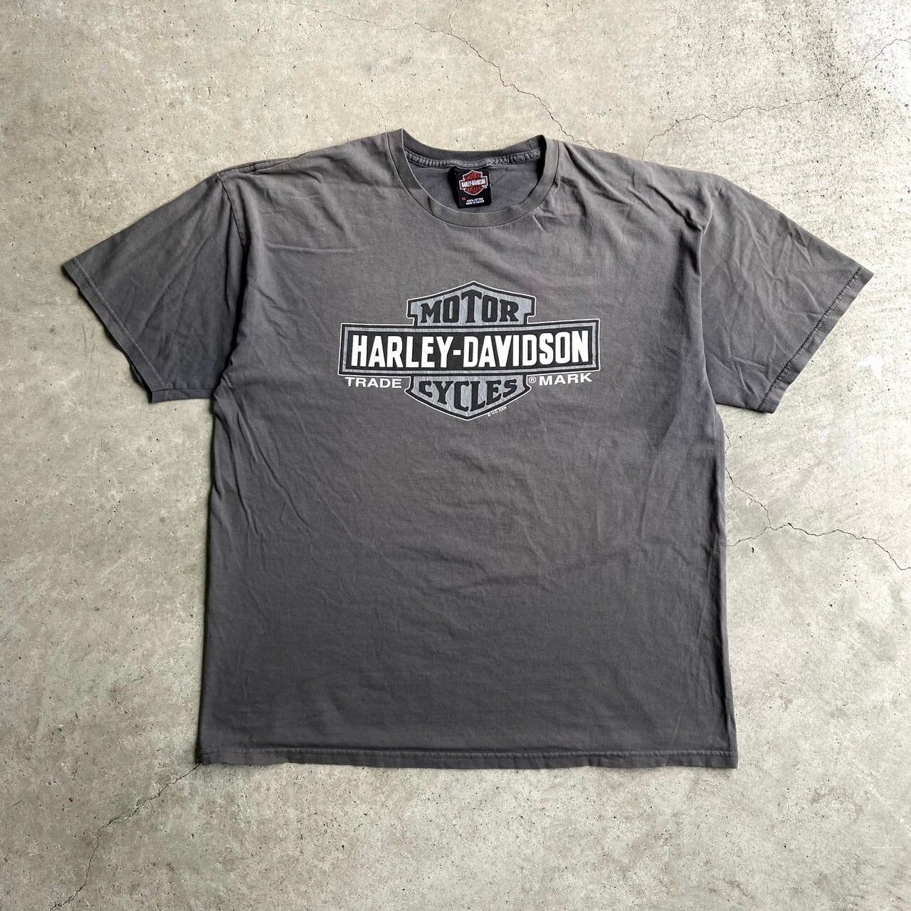 HARLEY-DAVIDSON Tシャツ Lサイズ グレー　希少レア　ハーレー Harley-Davidson ハーレーダビッドソン ロゴプリントTシャツ メンズXL
