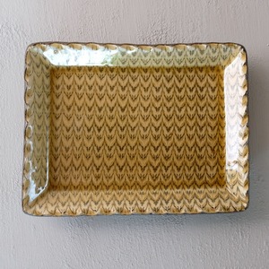 伊藤丈浩 Takehiro Ito スリップウェア 角プレート小 no.12b