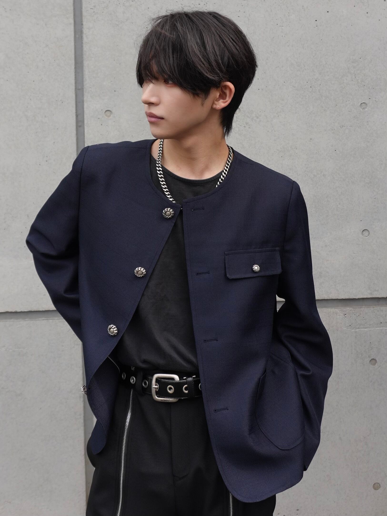 ALUDE SELECT】silver antique button tweed jacket(2color) | 【ALUDE