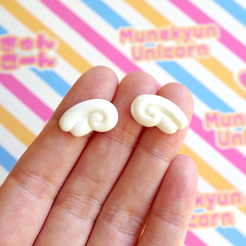 O239【4色32個セット】ミニ天使の羽 左右ペアセット | デコパーツと