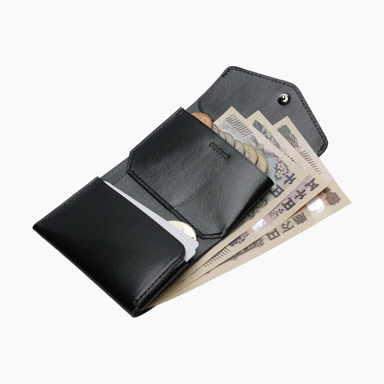 Compact Trifold Wallet Button | ORIONIS