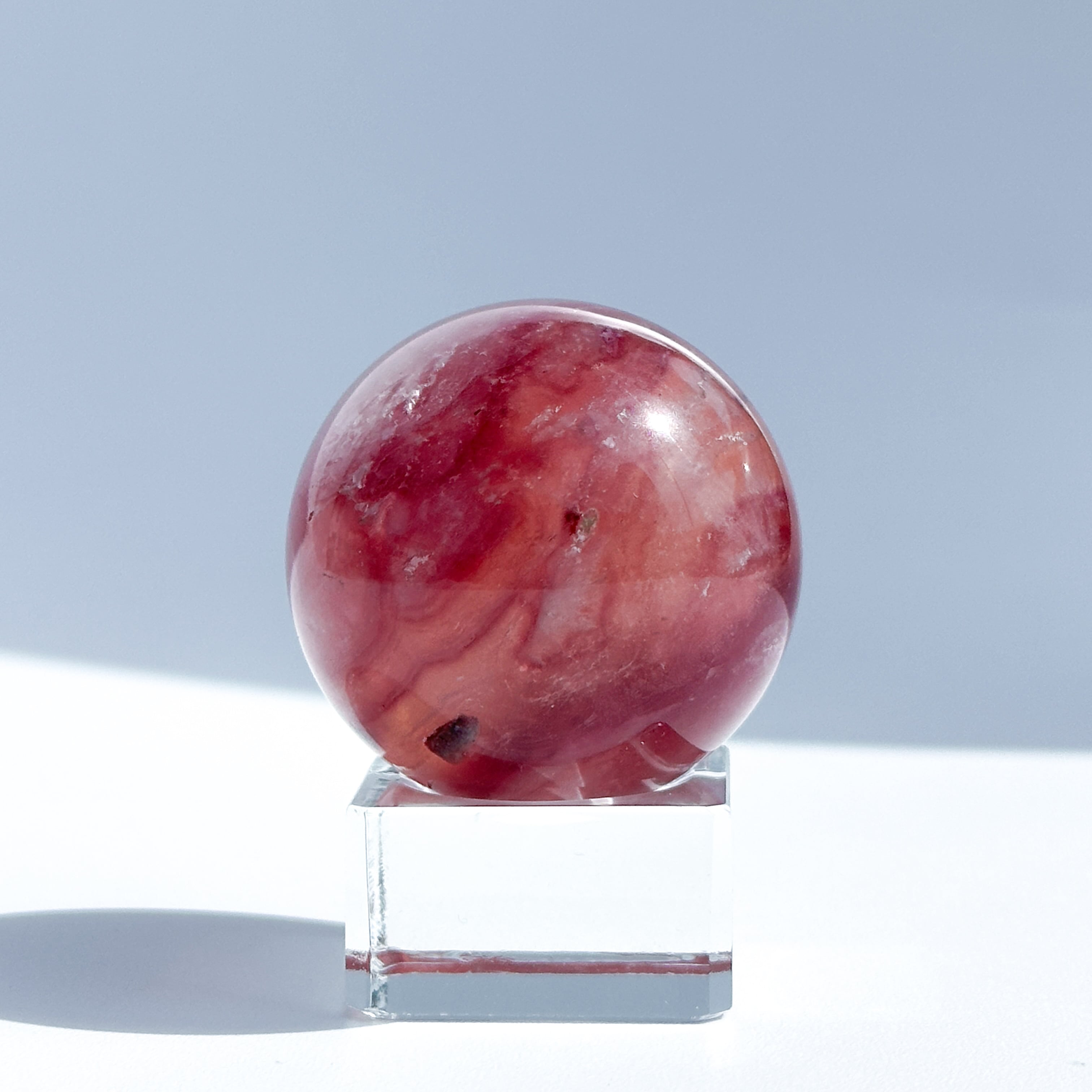 レインボーフローライト スフィア（丸玉)01◇ Rainbow Fluorite Sphere