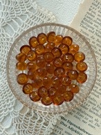 10mm Japanese ヴィンテージボタン ガラスボタン べっ甲色 ５個セット アクセサリーパーツ デコレーション材 コレクション