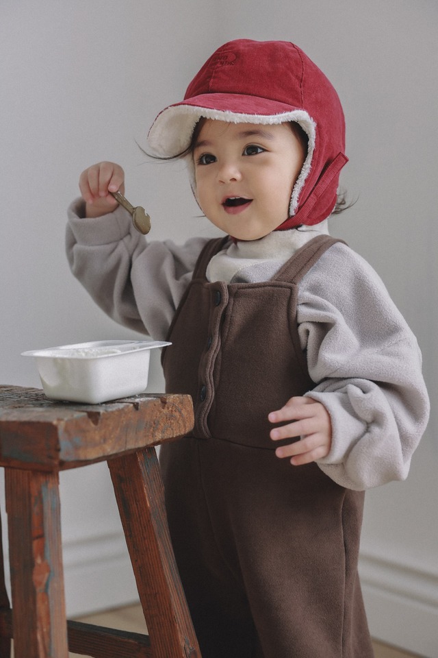 予約⌇onu/ Fleece-lined sweat overalls