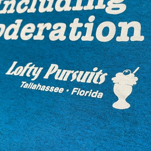 【GILDAN】Lofty Pursuits レストラン ロゴ プリント Tシャツ XL ブルー ギルダン フロリダ US古着