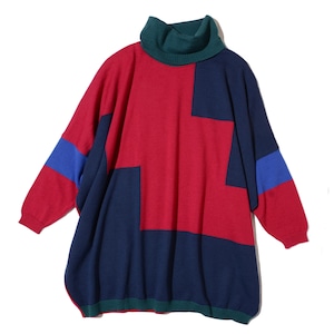 japanese used (Gay GIBSON)  color blocking  knit