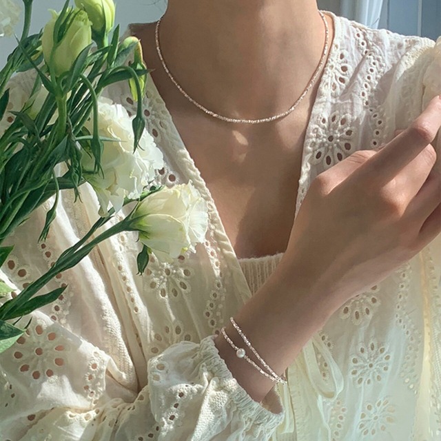 Weiwan925シルバーキラキラブレスレット 3s