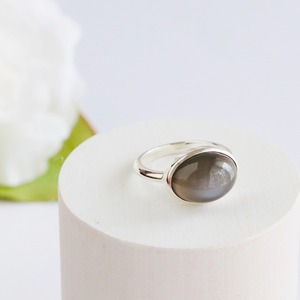 Gray Moonstone Ring