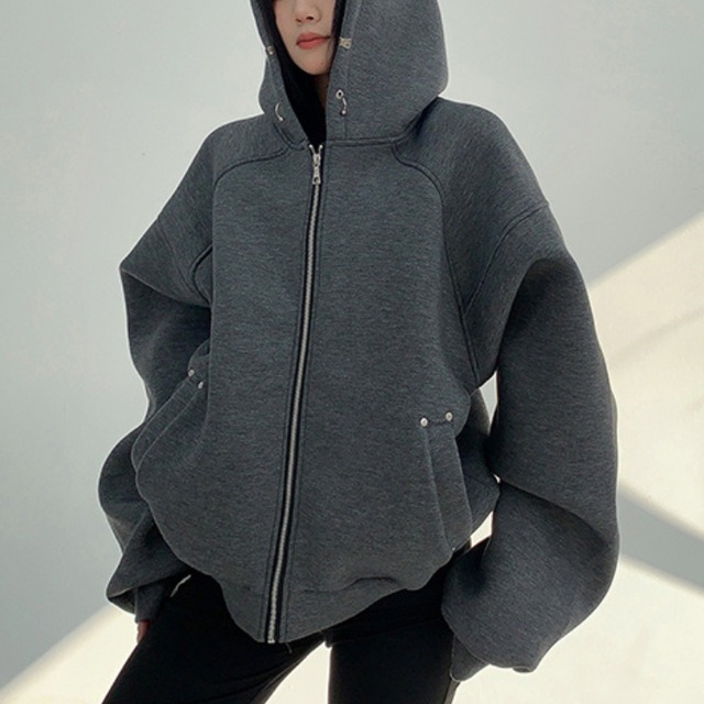 ring design zip hoodie　リングデザインジップパーカー　J1273