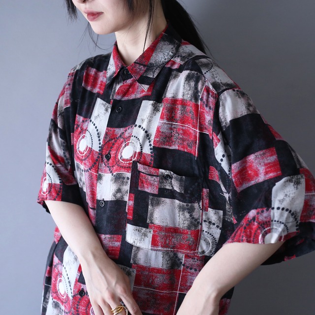 good coloring art pattern loose silhouette h/s shirt