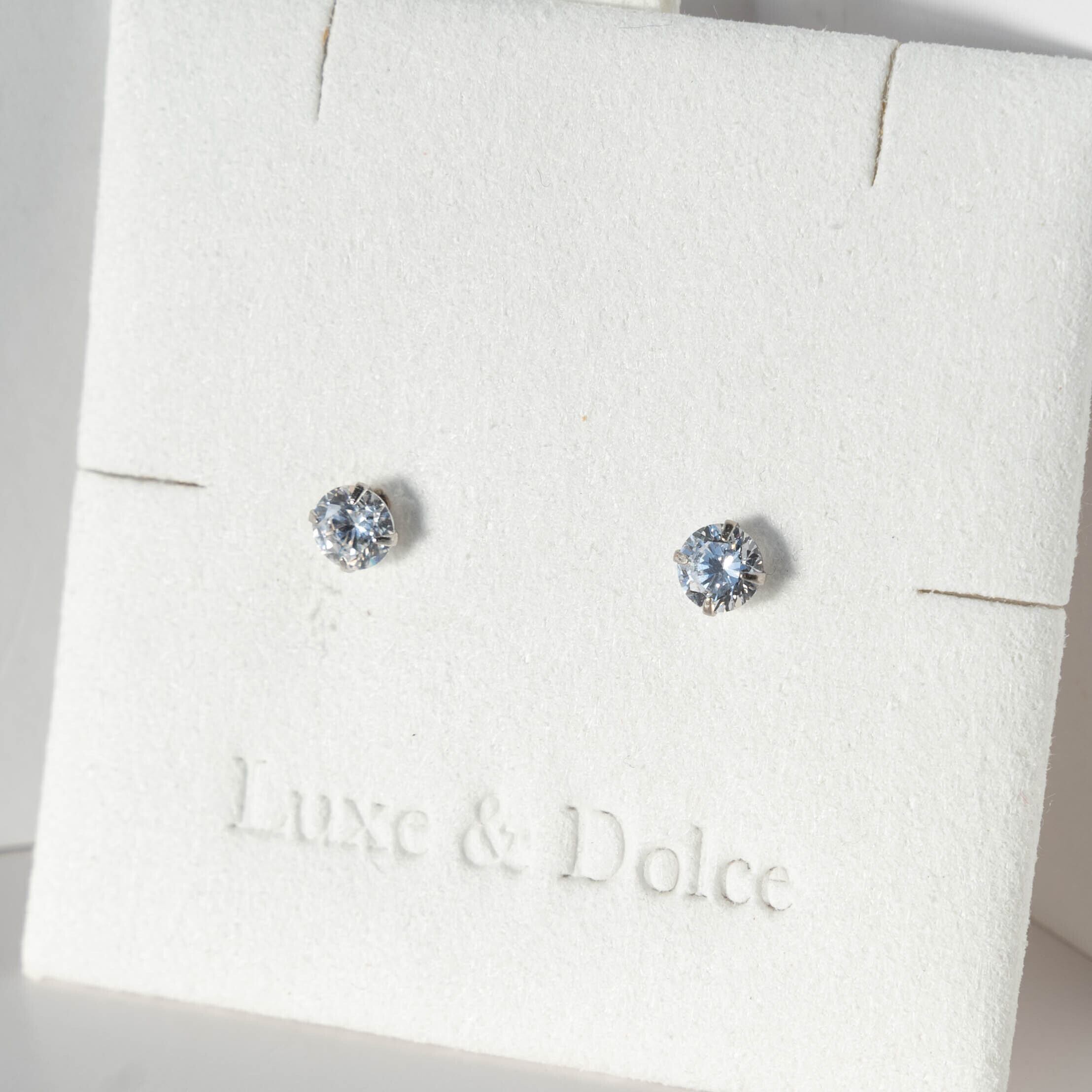 E058 ピアス シルバー925 ジルコニア 3~8mm ジルコニアピアス