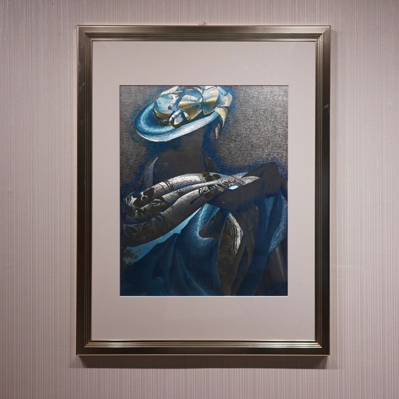 中古】抽象画 プリントアート 78×60 壁掛け 現代 アート 絵画 