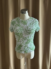 white & yellow-green popcorn tops-5305-7