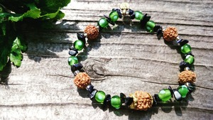 Spirit bracelet  BALI for YOGI  ~Rudraksha,color beads~