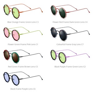 Titanium Acetate Colorful Sunglasses -round- / チタン アセテート カラフル サングラス -ラウンド-