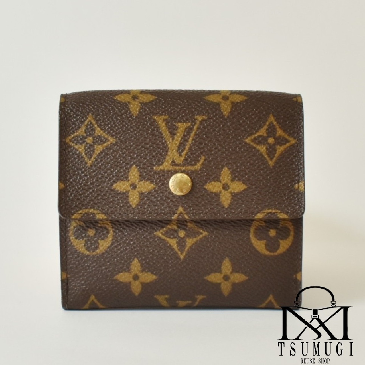 LOUIS VUITTON ルイヴィトン モノグラム ポルトビエ カルトクレディ コンパクトウォレット M61652 ブラウン