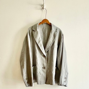 C60216　Linen Twill Worker's Jacket