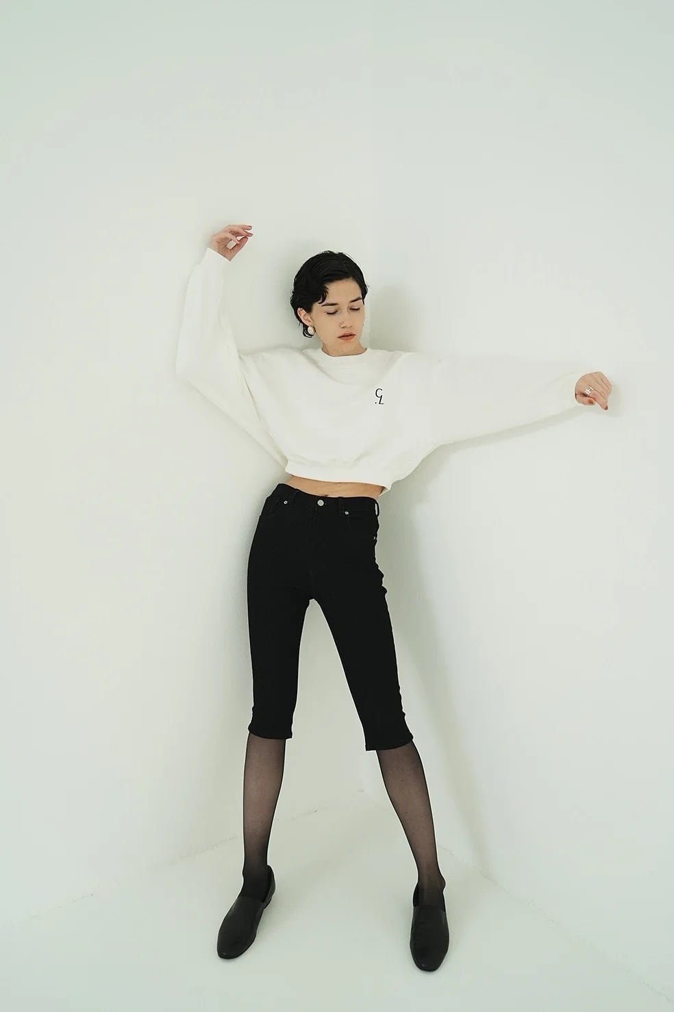 CLANE(クラネ) LOGO SHORT SWEAT TOPS | サウスオレンジ｜メンズ