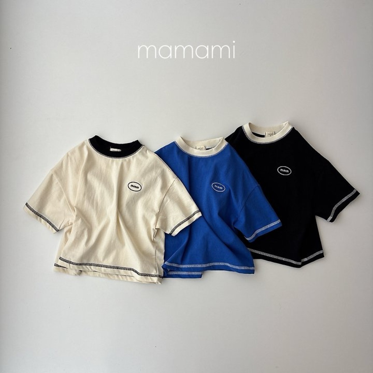 [mamami] Signature Stitch Tee (JS/JM/JL) / [마마미] 시그니처스티치티 (JS/JM/JL)