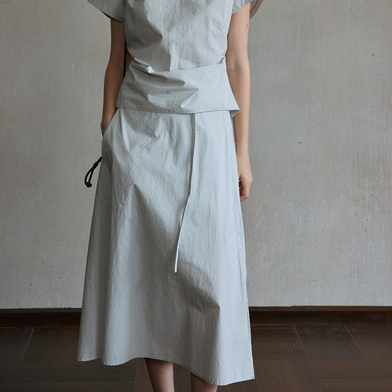 Minimal Flare Long Skirt T4645