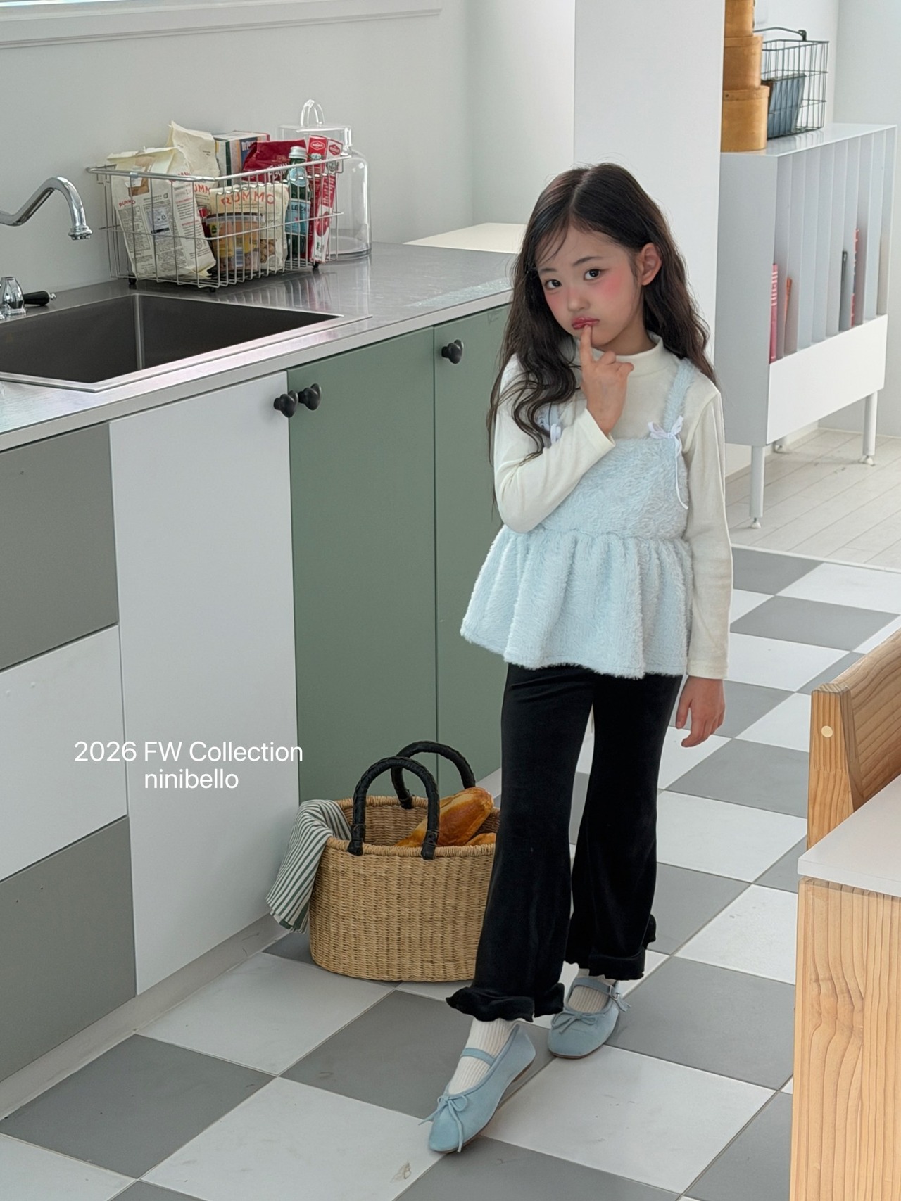 ニニベロ / ninibello / スノーフレークビスチェ / 韓国子供服 / キッズ / 26winter〖取寄〗*XS~XXL*