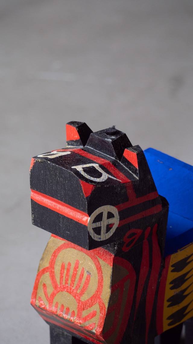 "YAWATAUMA" vintage Wooden toy (haircut)