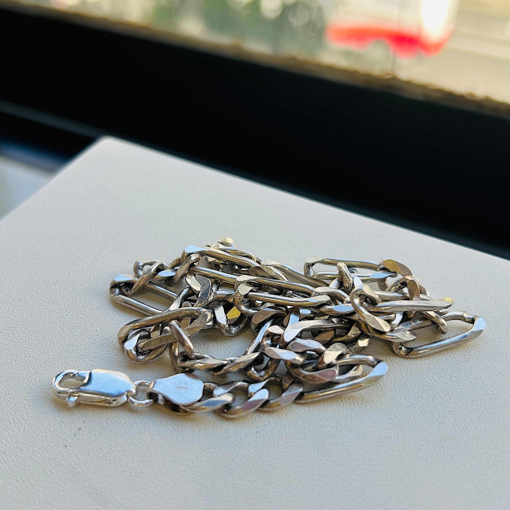 Italy シルバー925 フィガロチェーンネックレス（40.7cm） | Milo