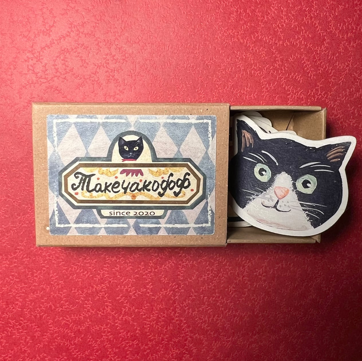 猫ネコ切手シールセット（9匹セット） | Takechakoff（タケチャコフ）
