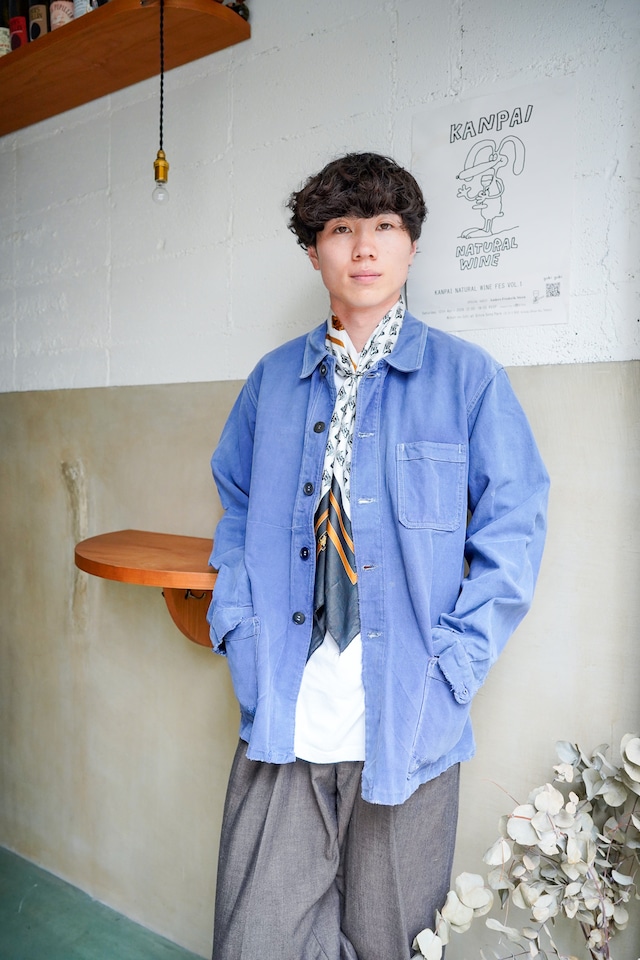 【1960s】"Au Fusil, Good Fading' French Work Cotton Twill JKT / 6-286 【1960s】"Au Fusil, Good Fading' French Work Cotton Twill JKT / 6-286