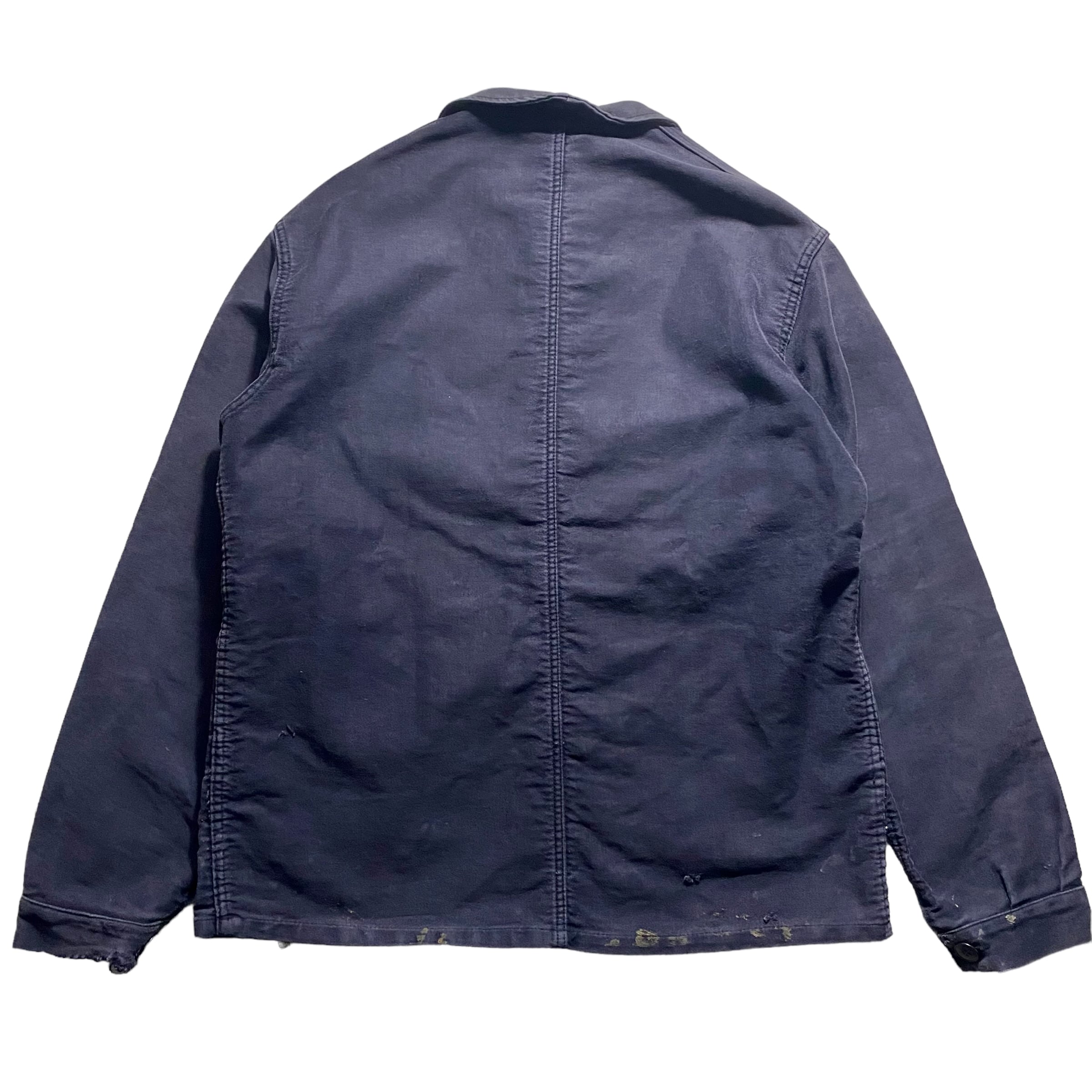 vintage 1950's French ADOLPHE LAFONT black moleskin jacket | NOIR
