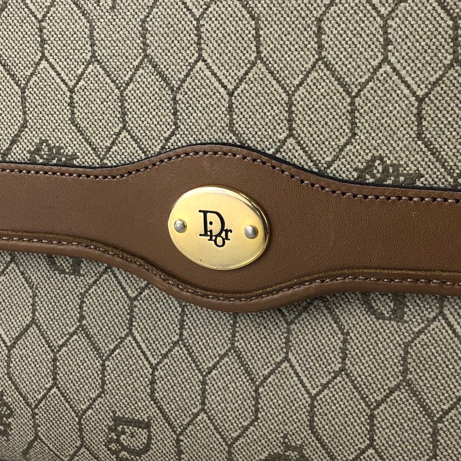 Christian Dior ディオール ハニカム柄 Dior PVC チェーン ショルダーバッグ ベージュ vintage ヴィンテージ オールド  vybvdv | VintageShop solo powered by BASE