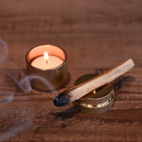 《真鍮製・パロサントの為のキャンドルホルダー》Brass Candle & Palo Santo Holder| a.278オリジナル