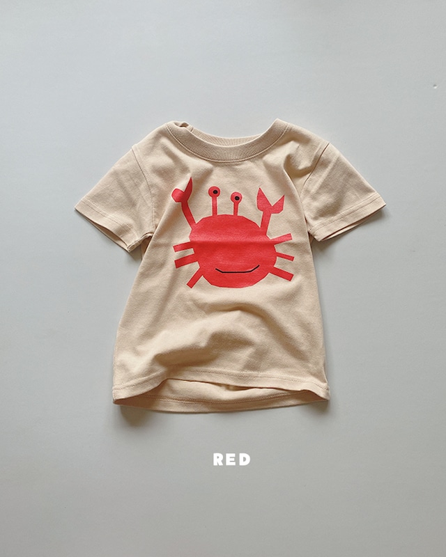 KIDS Tee  かに　crab   カニ　