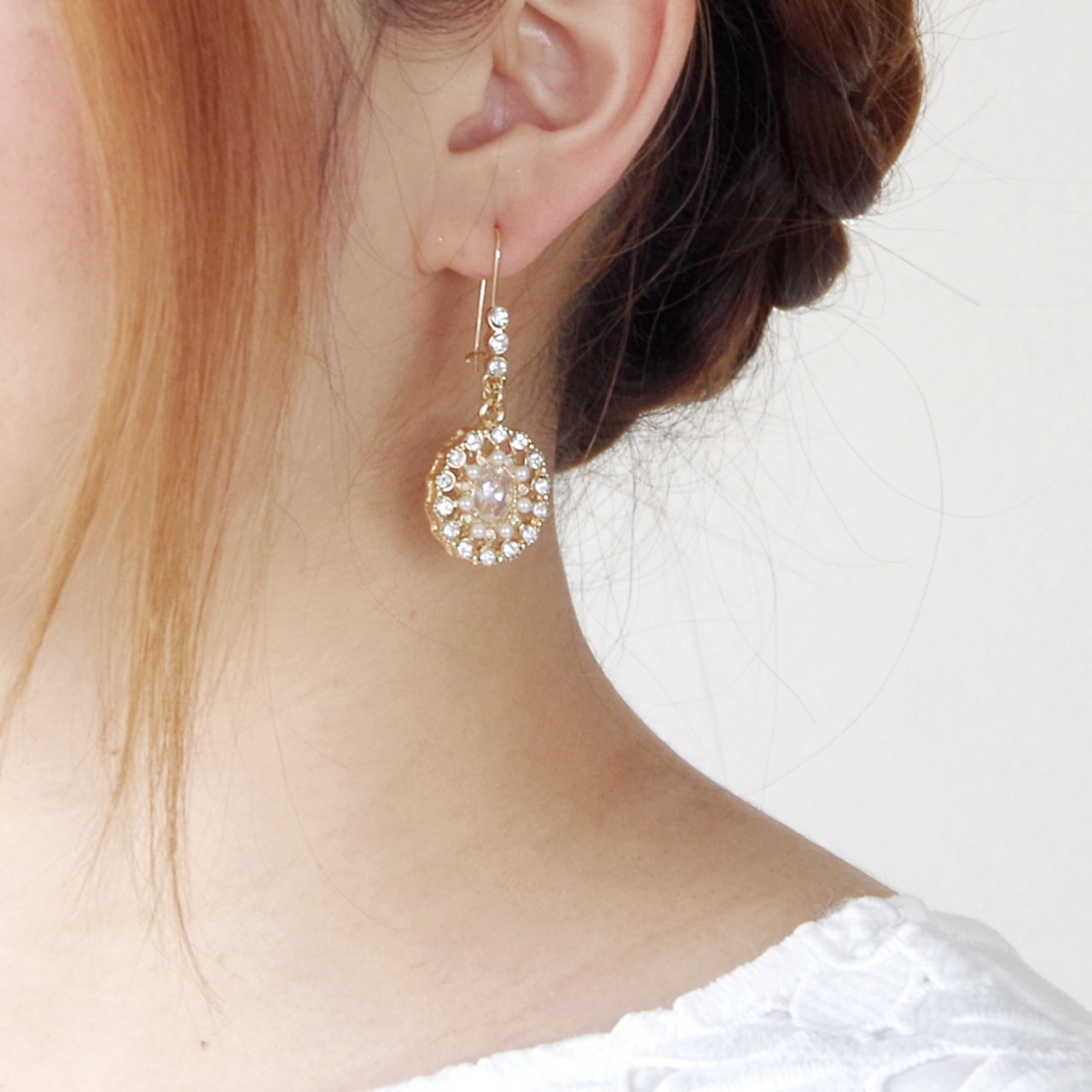 ビジュー フックピアス - 4