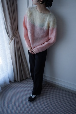 mohair two tone knit