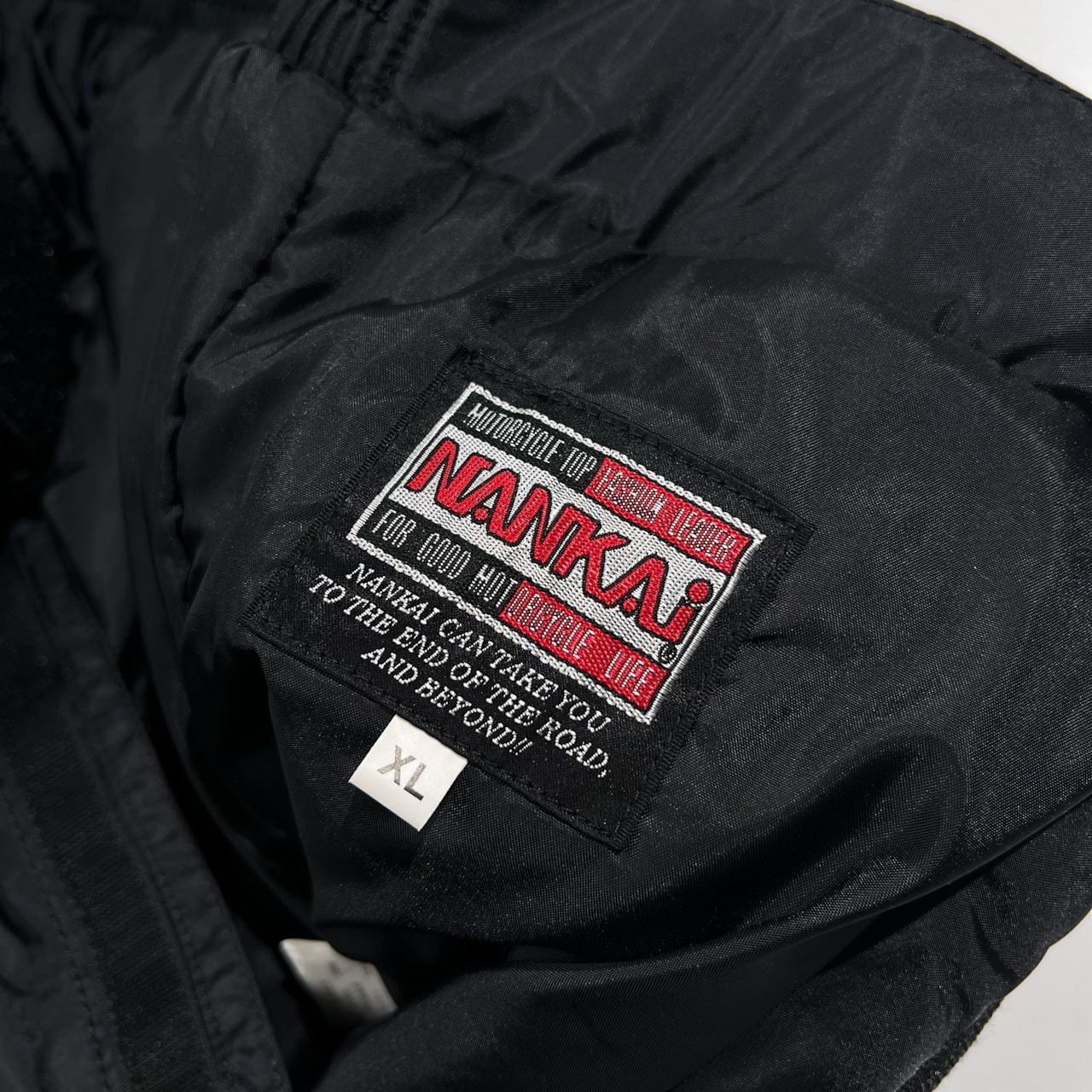 NANKAI ナンカイ 裾ロゴ 中綿入り ナイロン ライディングパンツ サイズ XL /ブラック系 南海部品 バイクウェア レインパンツ